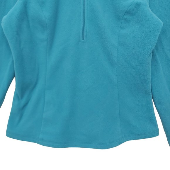 Express Sweatshirt Womens Medium Green Fleece 1/2 Zip Long Sleeve Cozy Comfy - Picture 4 of 11